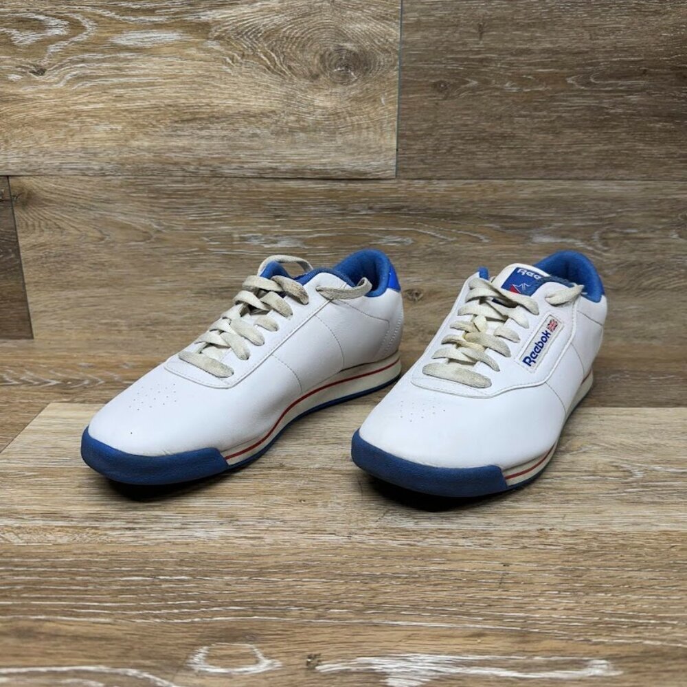 Reebok Classic White/Vector Blue Leather Sneaker Women's Size 10